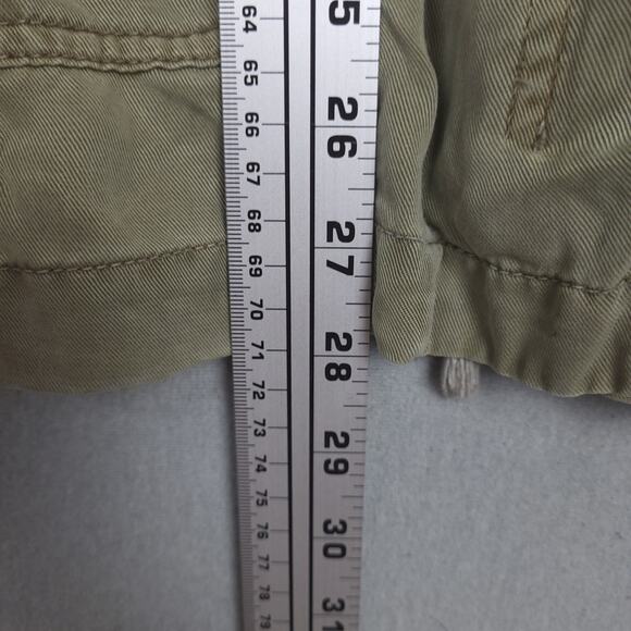 Lucky Brand Womens Military Style Shacket Sz Large Cinch Waist Roll Tabs Olive - Picture 12 of 14